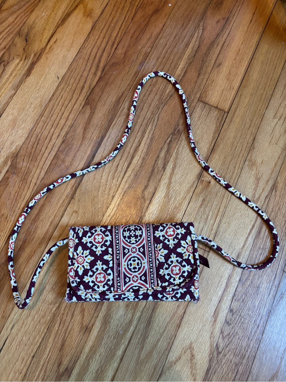 Rare retired Crossbody trifold quilted Wallet